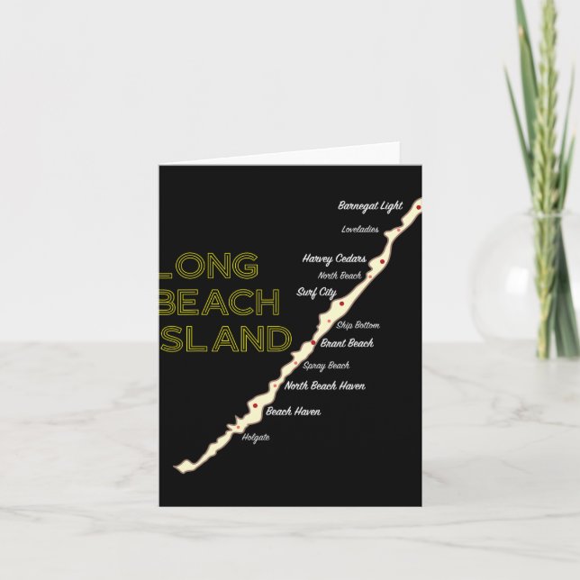 Lbi Nj Long Beach Island New Jersey Nj Beach House Card (Front)