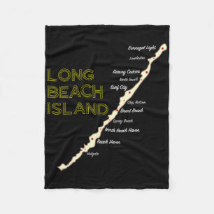 Lbi Nj Long Beach Island New Jersey Nj Beach House Fleece Blanket
