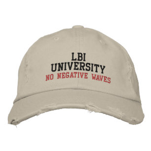 LBI UNIVERSITY NO NEGATIVE WAVES EMBROIDERED HAT