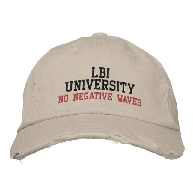 LBI UNIVERSITY NO NEGATIVE WAVES EMBROIDERED HAT (Front)