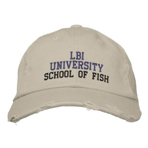 LBI UNIVERSITY SCHOOL OF FISH EMBROIDERED HAT