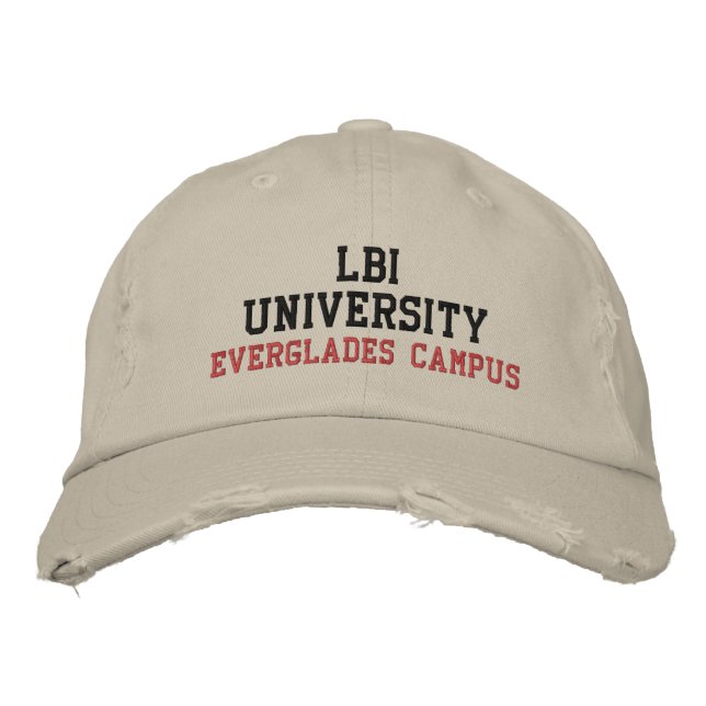 LBI UNIVERSITY (TM) EVERGLADES CAMPUS EMBROIDERED HAT (Front)