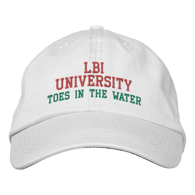 LBI UNIVERSITY TOES IN THE WATER EMBROIDERED HAT (Front)