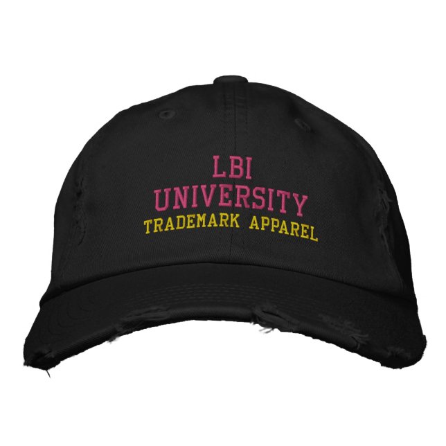 LBI UNIVERSITY TRADEMARKED EMBROIDERED HAT (Front)