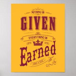 LBJ to Cleveland: "Everything Is Earned" Poster