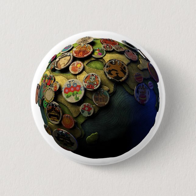 LBP Earth 6 Cm Round Badge (Front)