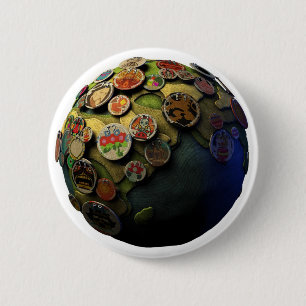 LBP Earth 6 Cm Round Badge