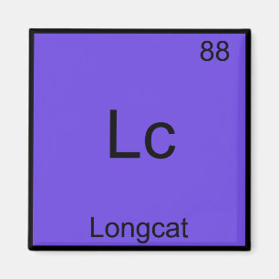 Lc - Longcat Funny Chemistry Symbol Meme T-Shirt Magnet