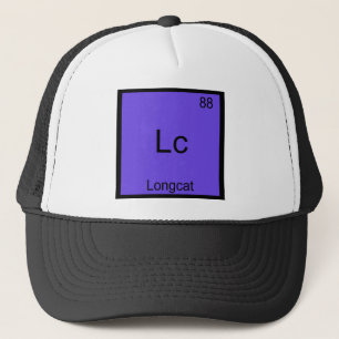 Lc - Longcat Funny Chemistry Symbol Meme T-Shirt Trucker Hat