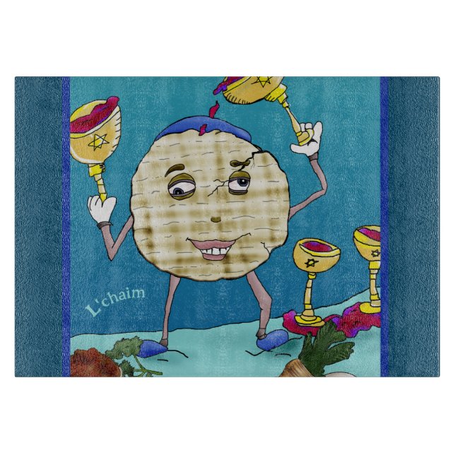 L'Chayim Matzah Cutting Board (Front)