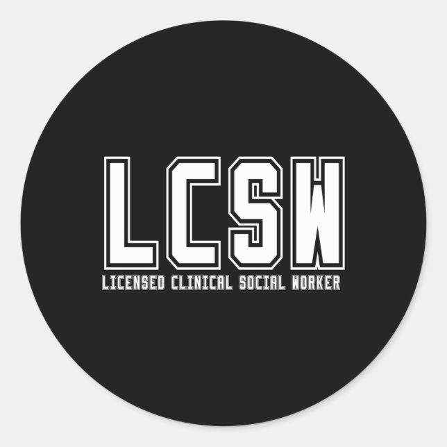 Lcsw Clinical Social Worker Graduation Classic Round Sticker (Front)
