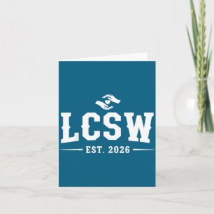 Lcsw Est Graduation Licensed Clinical Illustration Card
