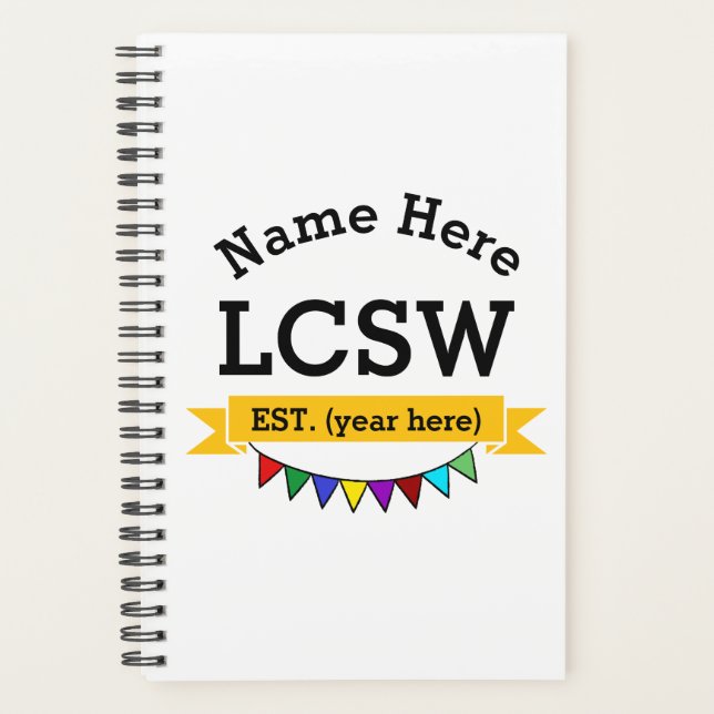 LCSW Licensed Clinical Social Worker Personalised Planner (Front)
