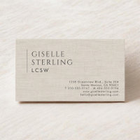LCSW Licensed Social Worker Natural Linen