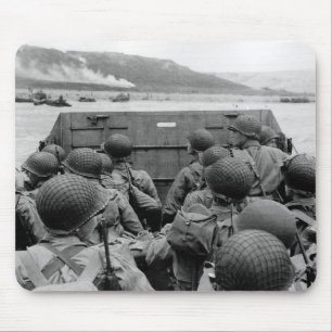 LCVP Landing Craft Approaching Omaha Beach Mouse Mat
