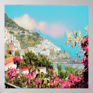 ldp AMALFI - panorama - Amalfi coast - Poster