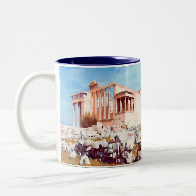 ldp Athens - Acropolis - Cecropia Two-Tone Coffee Mug (Left)