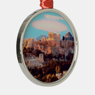 ldp Athens - Acropolis - panorama - Metal Tree Decoration
