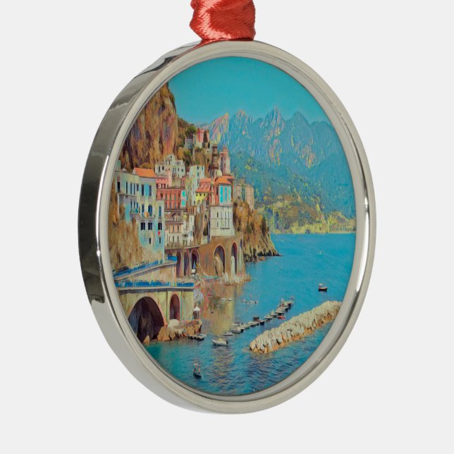 ldp ATRANI.- Amalfi Coast - Metal Tree Decoration (Right)