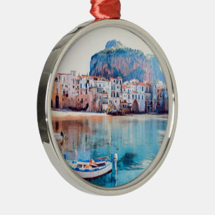 ldp CEFALÙ - Sicily - beach - panorama Metal Tree Decoration