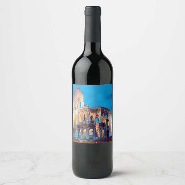 ldp COLOSSEUM Rome - by nigth - Wine Label (Front)