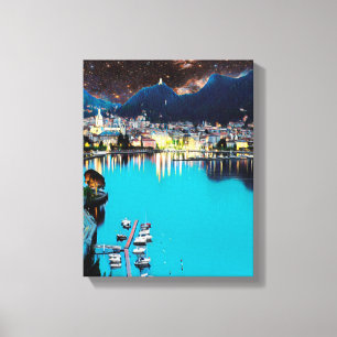 ldp COMO - Lake - Panorama Canvas Print
