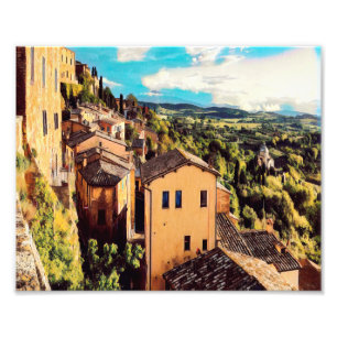 ldp MONTEPULCIANO - city - panorama - Photo Print