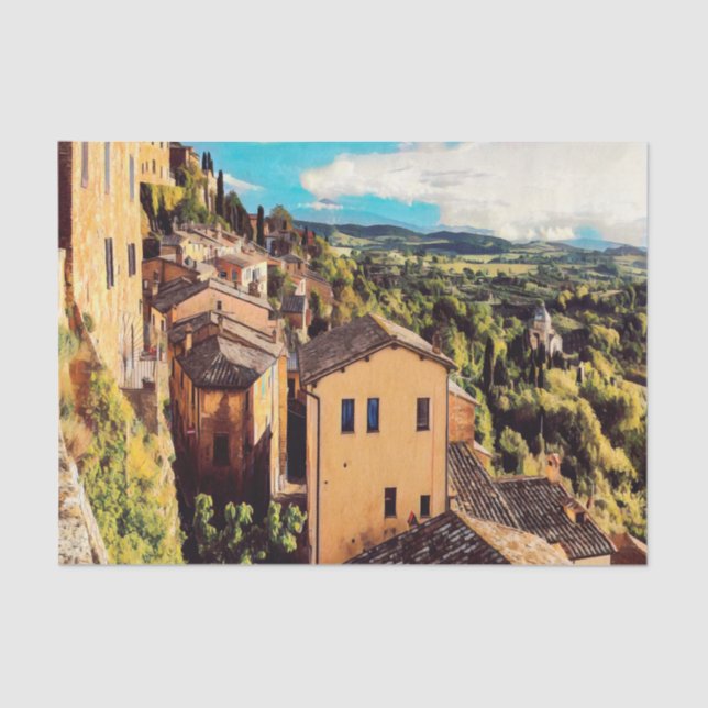 ldp MONTEPULCIANO - city - panorama - Tissue Paper (Front)