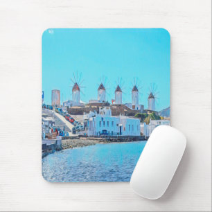 ldp MYKONOS - view from the sea of the windmills - Mouse Mat