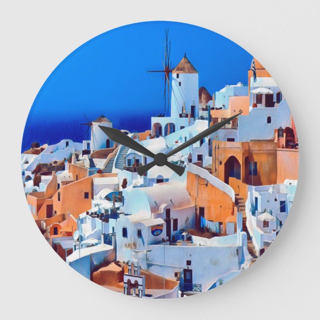 ldp OIA - maze of steps - Large Clock (Front)