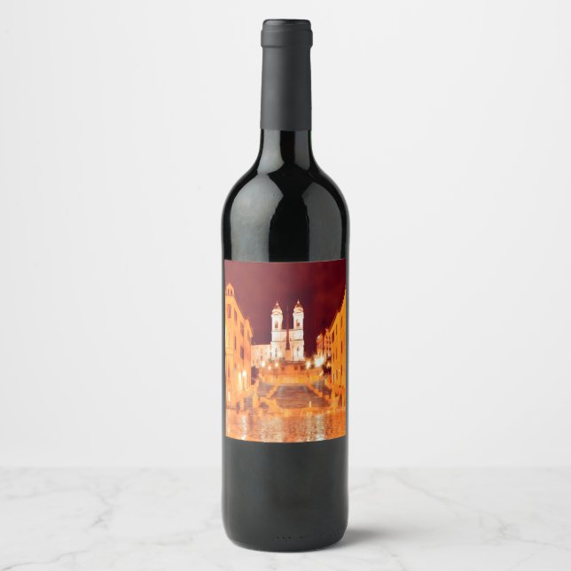 ldp PIAZZA DI SPAGNA by nigth Rome Wine Label (Front)