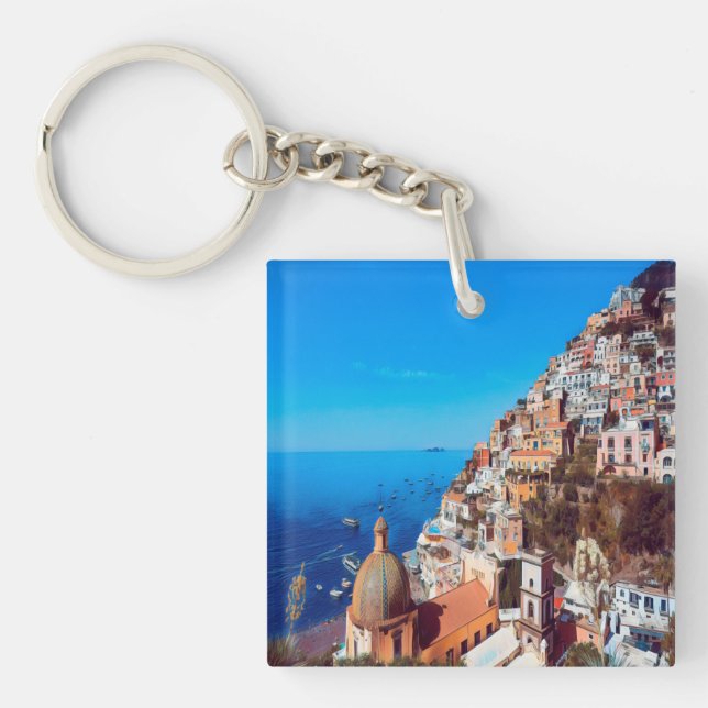 ldp POSITANO - Amalfi Coast - Panorama Key Ring (Front)