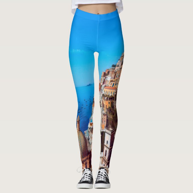 ldp POSITANO - Amalfi Coast - Panorama Leggings (Front)