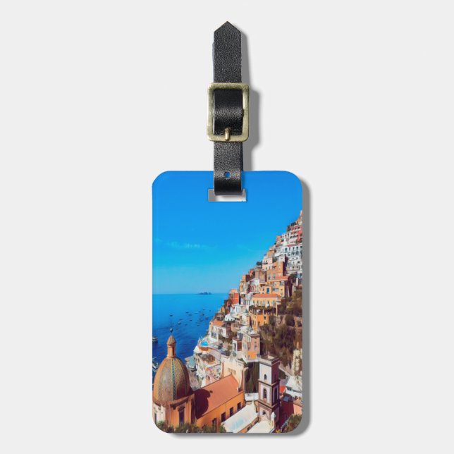 ldp POSITANO - Amalfi Coast - Panorama Luggage Tag (Front Vertical)