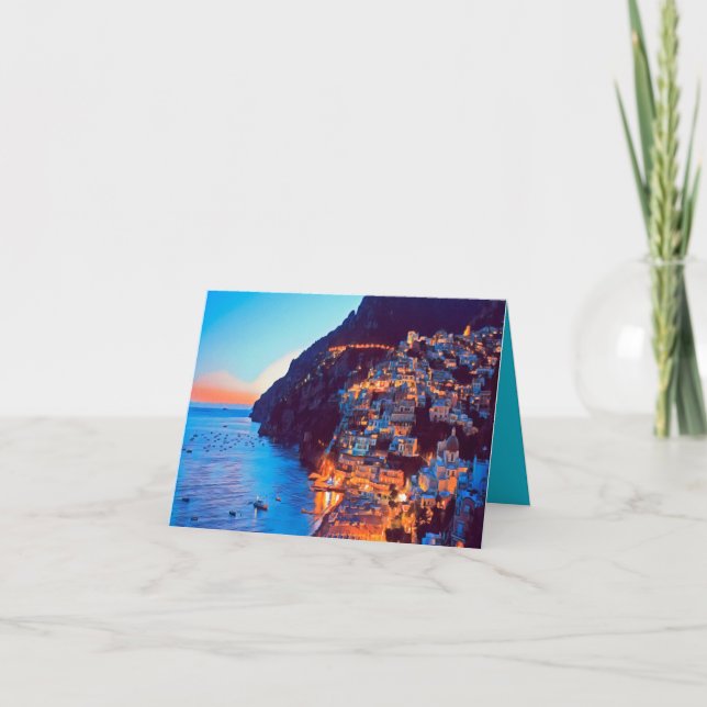 ldp POSITANO Amalfi Coast - sunset taken by Hotel Card (Front)