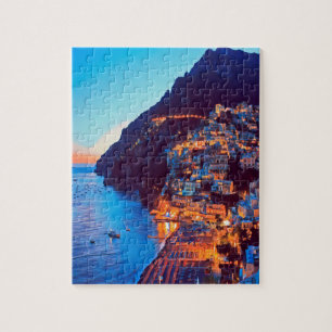 ldp POSITANO Amalfi Coast - sunset taken by Hotel Jigsaw Puzzle