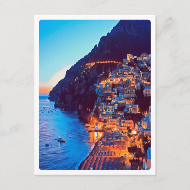 ldp POSITANO Amalfi Coast - sunset taken by Hotel Postcard (Front)