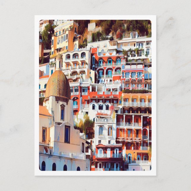 ldp POSITANO - town - church Santa Maria Assunta - Postcard (Front)