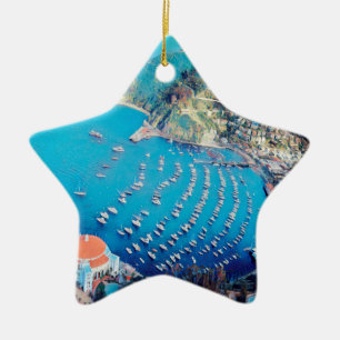 ldp SANTA CATALINA Island - California - harbour Ceramic Tree Decoration