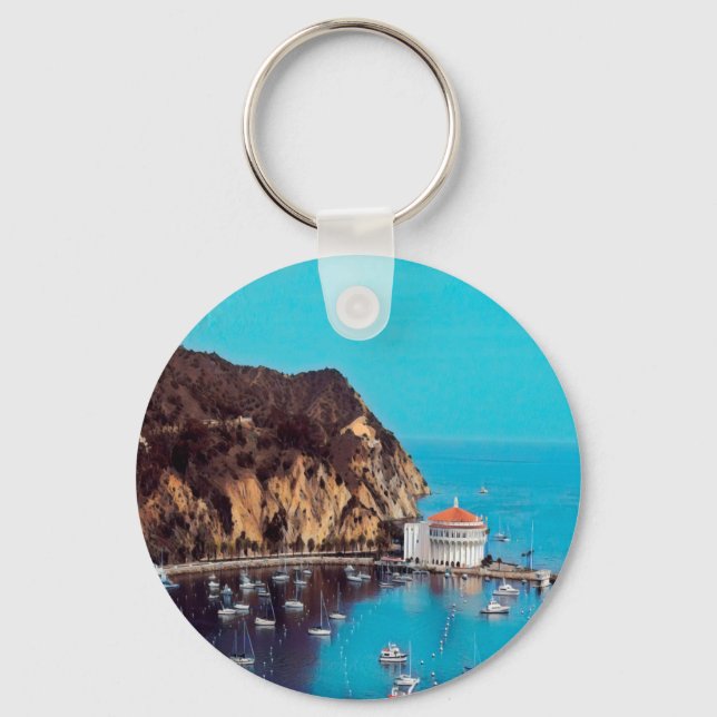 ldp SANTA CATALINA ISLAND - harbour - Key Ring (Front)