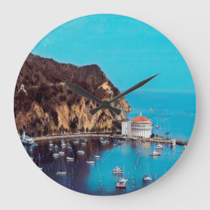 ldp SANTA CATALINA ISLAND - harbour - Large Clock
