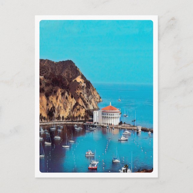 ldp SANTA CATALINA ISLAND - harbour - Postcard (Front)