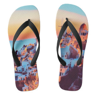 ldp SANTORINI - panorama - by nigth - Flip Flops
