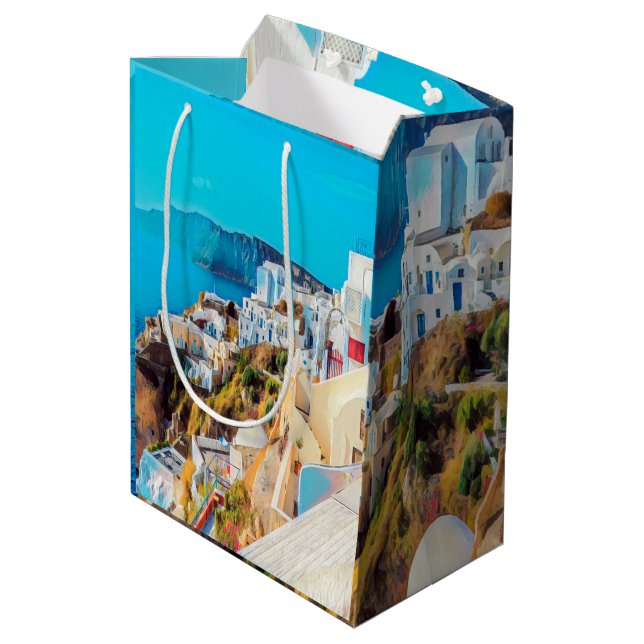 ldp SANTORINI - panorama - Medium Gift Bag (Back Angled)