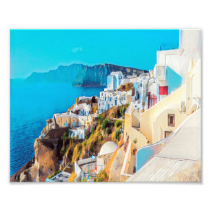 ldp SANTORINI - panorama - Photo Print