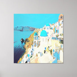 ldp SANTORINI - view - Canvas Print