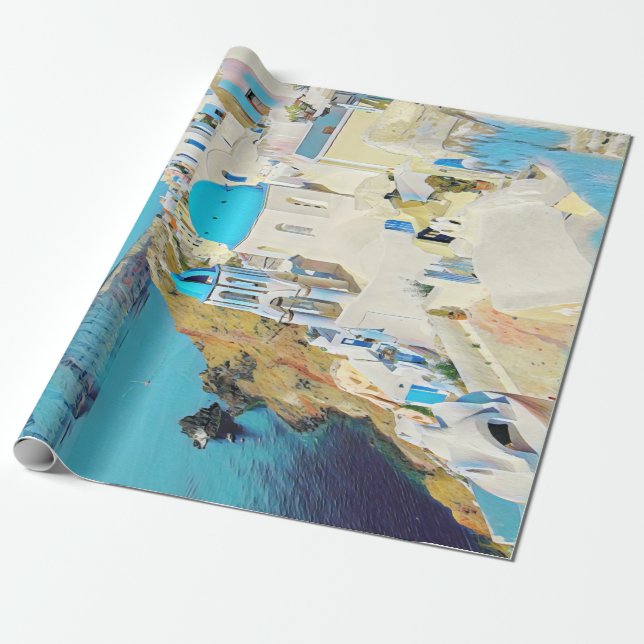 ldp SANTORINI - view - Wrapping Paper (Unrolled)