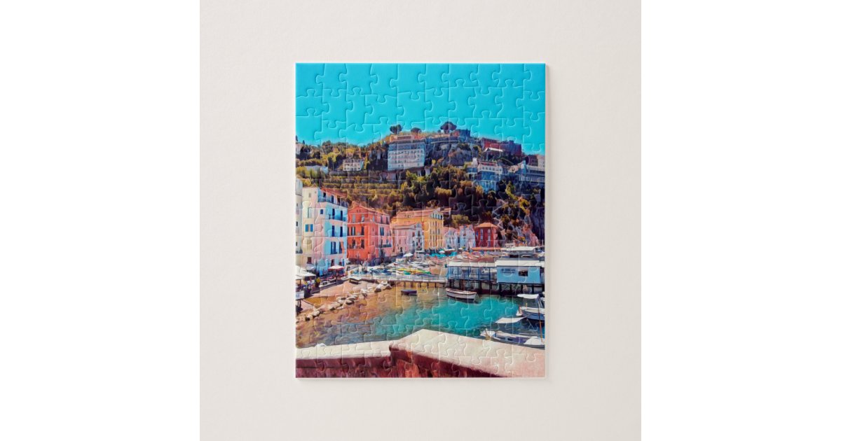 ldp SORRENTO - panorama - beach - Jigsaw Puzzle | Zazzle