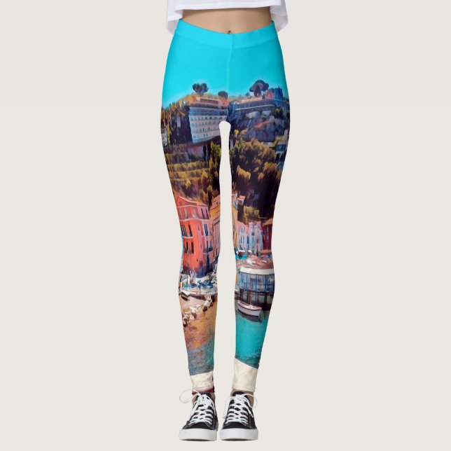 ldp SORRENTO - panorama - beach - Leggings (Front)