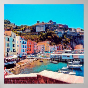 ldp SORRENTO - panorama - beach - Poster